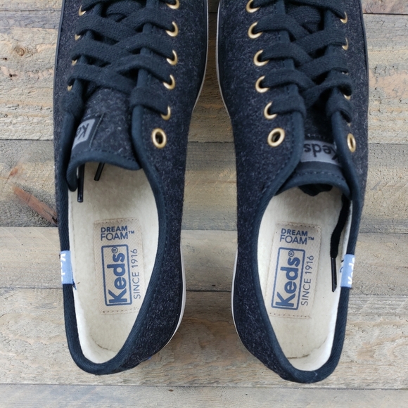 NEW Keds Women's Dream Foam Black Flannel Sneakers - Picture 7 of 9